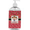Red Western Plastic Soap / Lotion Dispenser (16 oz - Large - White) (Personalized)