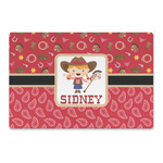 Red Western Large Rectangle Car Magnet (Personalized)