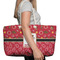 Red Western Large Rope Tote Bag - In Context View