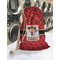 Red Western Laundry Bag in Laundromat