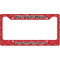 Red Western License Plate Frame Wide