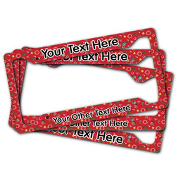 Red Western License Plate Frame (Personalized)