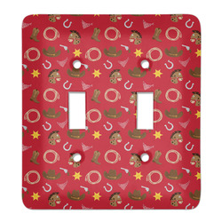 Red Western Light Switch Cover (2 Toggle Plate)