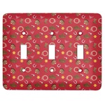 Red Western Light Switch Cover (3 Toggle Plate)