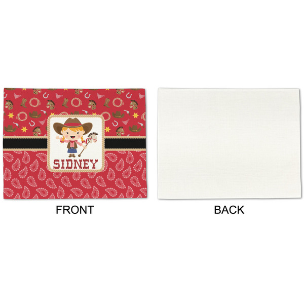 Red Western Linen Placemat - APPROVAL Single (single sided)