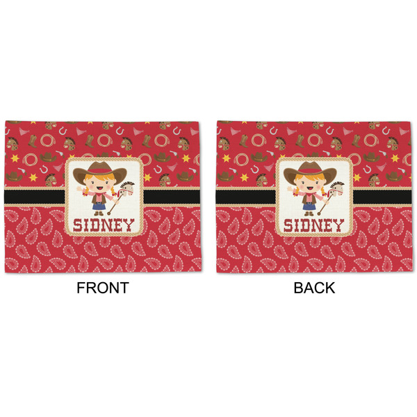 Red Western Linen Placemat - APPROVAL (double sided)