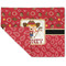 Red Western Linen Placemat - Folded Corner (double side)