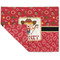 Red Western Double-Sided Linen Placemat - Single w/ Name or Text