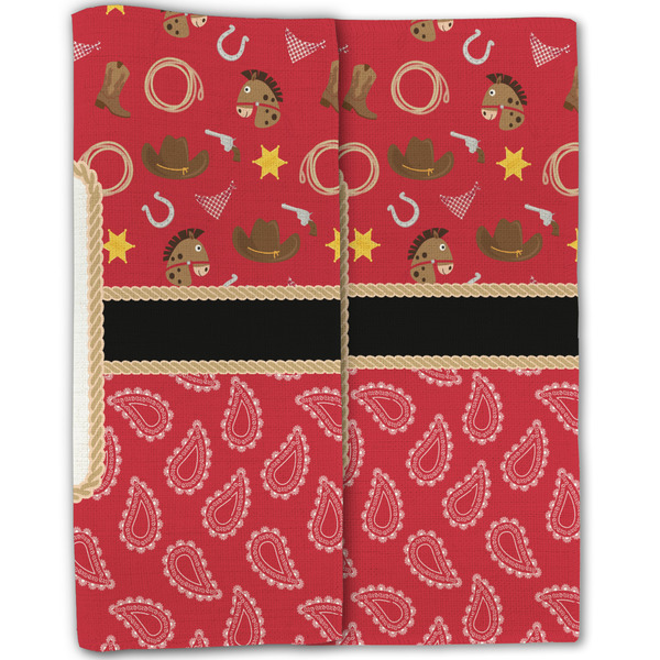 Red Western Linen Placemat - Folded Half (double sided)