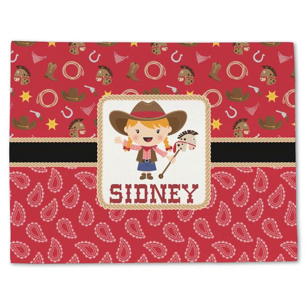 Red Western Linen Placemat - Front