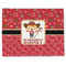 Red Western Single-Sided Linen Placemat - Single w/ Name or Text