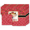 Red Western Linen Placemat w/ Name or Text