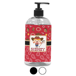 Red Western Plastic Soap / Lotion Dispenser (Personalized)