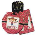 Red Western Plastic Luggage Tag (Personalized)