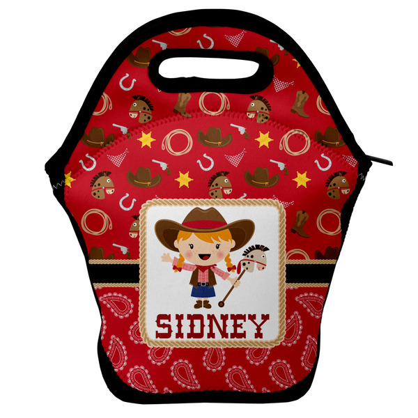 Custom Red Western Lunch Bag w/ Name or Text