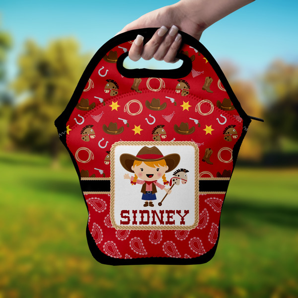 Red Western Lunch Bag - Hand