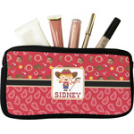 Red Western Makeup / Cosmetic Bag - Small (Personalized)