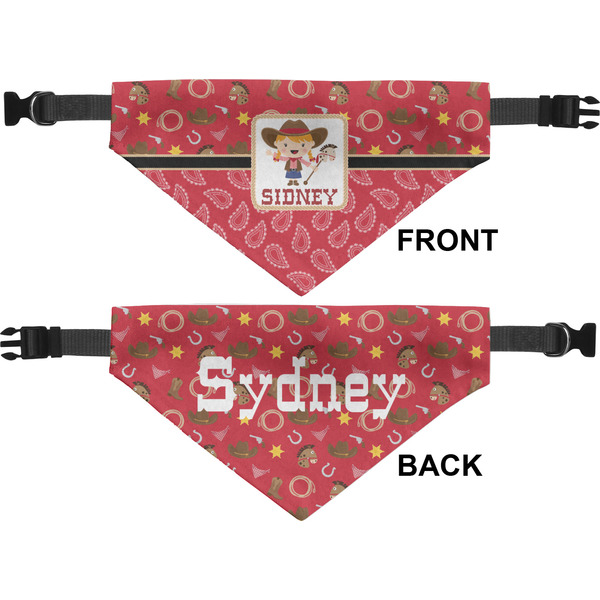 Red Western Medium Dog Bandana Approval
