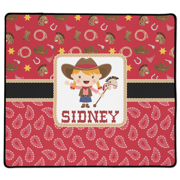Custom Red Western XL Gaming Mouse Pad - 18" x 16" (Personalized)