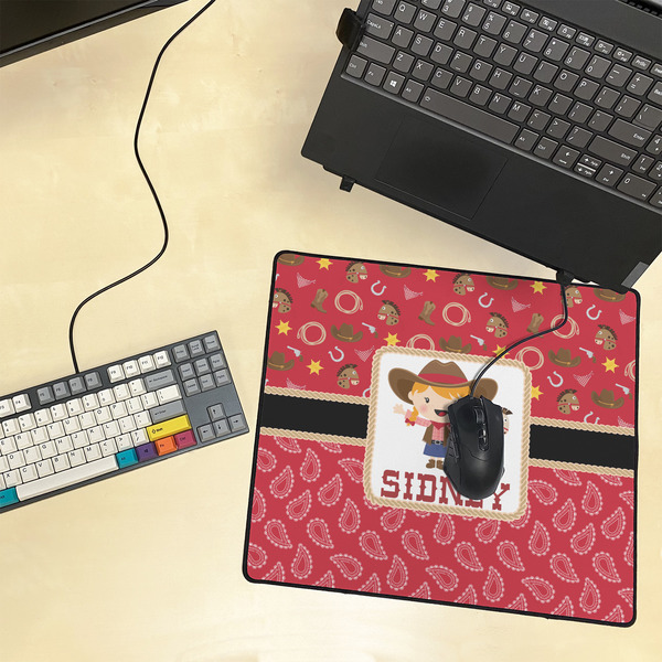 Red Western Medium Gaming Mats - LIFESTYLE