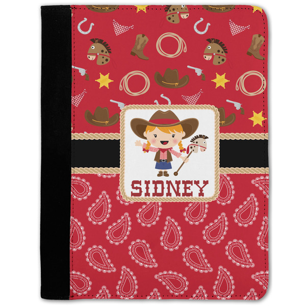 Custom Red Western Notebook Padfolio w/ Name or Text
