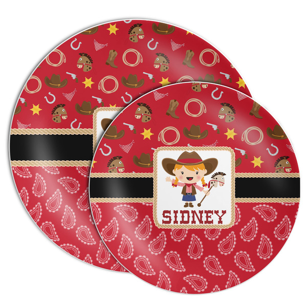 Red Western Melamine Plates - PARENT/MAIN