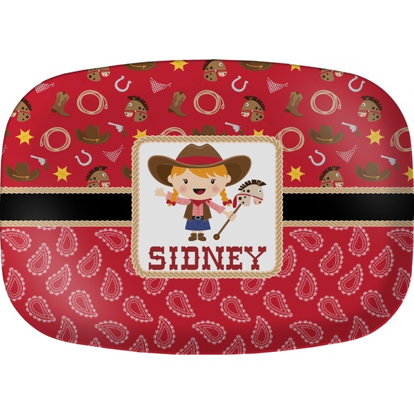 Custom Red Western Melamine Platter (Personalized)