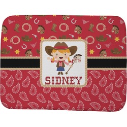 Red Western Memory Foam Bath Mat - 48"x36" (Personalized)