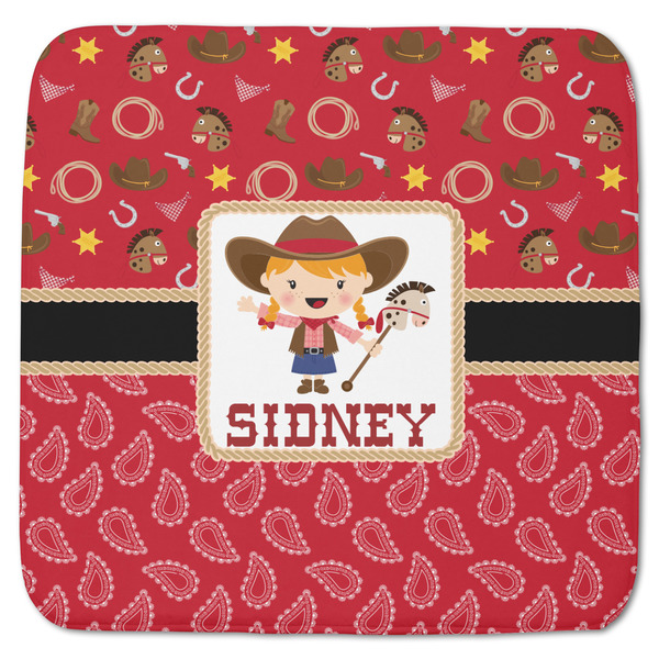 Custom Red Western Memory Foam Bath Mat - 48"x48" (Personalized)