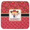 Red Western Memory Foam Bath Mat - 48"x48" (Personalized)