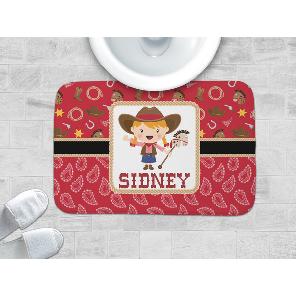 Red Western Memory Foam Bath Mat - LIFESTYLE 34x21