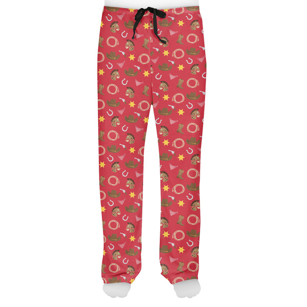 Red Western Men's Pjs Front - on model