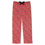 Red Western Mens Pajama Pants - XS