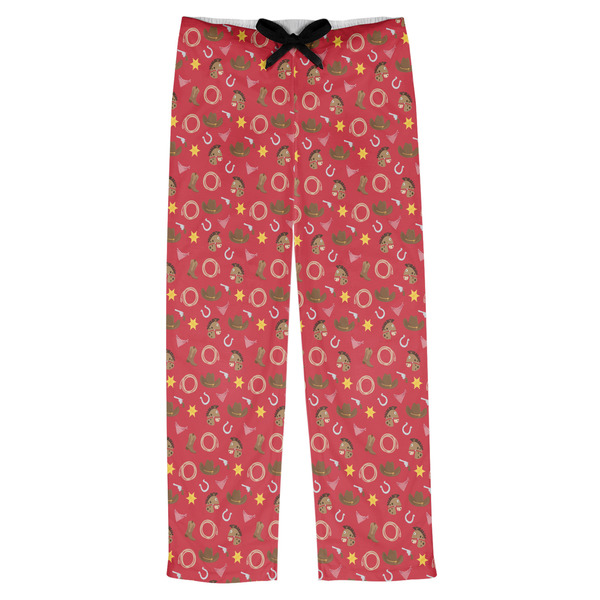 Custom Red Western Mens Pajama Pants - S
