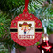 Red Western Metal Ball Ornament - Lifestyle