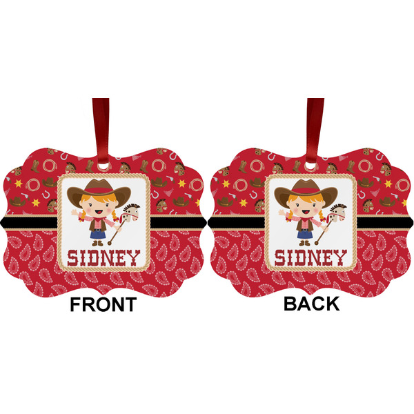 Red Western Metal Benilux Ornament - Front and Back (APPROVAL)