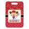 Red Western Metal Luggage Tag - Front Without Strap