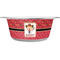Red Western Stainless Steel Dog Bowl - Medium (Personalized)