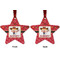 Red Western Metal Star Ornament - Front and Back