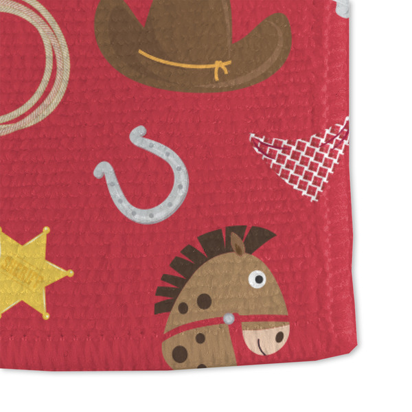 Red Western Microfiber Dish Towel - DETAIL