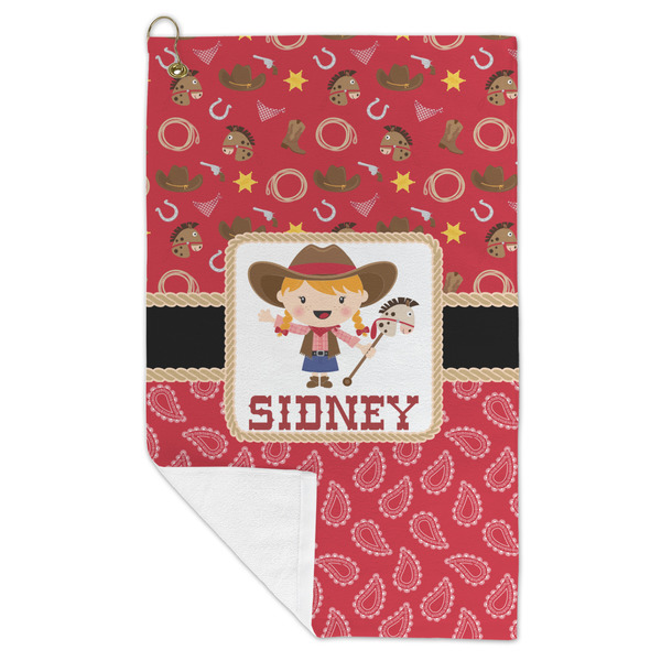 Red Western Microfiber Golf Towels - FOLD