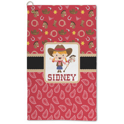 Red Western Microfiber Golf Towel (Personalized)