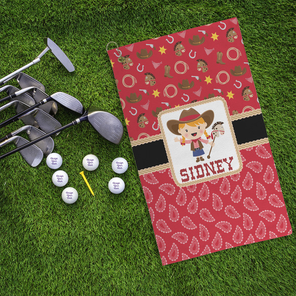 Red Western Microfiber Golf Towels - LIFESTYLE