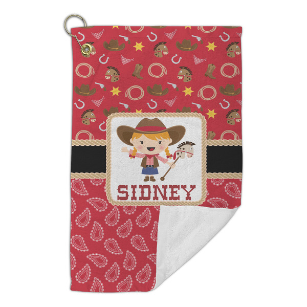 Red Western Microfiber Golf Towels Small - FRONT FOLDED