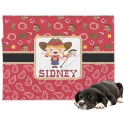 Red Western Dog Blanket - Large (Personalized)