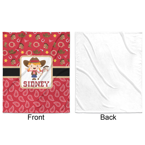 Red Western Minky Blanket - 50"x60" - Single Sided - Front & Back