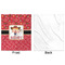 Red Western Minky Blanket - 50"x60" - Single Sided - Front & Back