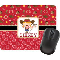 Red Western Rectangular Mouse Pad (Personalized)