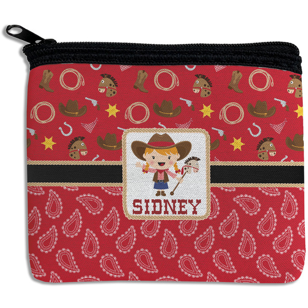 Custom Red Western Rectangular Coin Purse (Personalized)
