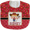 Red Western New Baby Bib - Closed and Folded